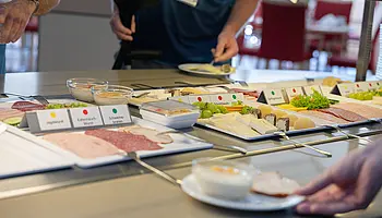 Ein Foto vom Buffet in der Reha.