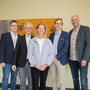 Die Referierenden Alexander Meyer, Dr. med. Hartmut Bork, Dr. Heike Horst, Dr. Sven Jung und Dr. Christian Schmitz (v.l.) beleuchteten am Fortbildungstag verschiedene Themen rund um die BGSW im Reha-Zentrum.